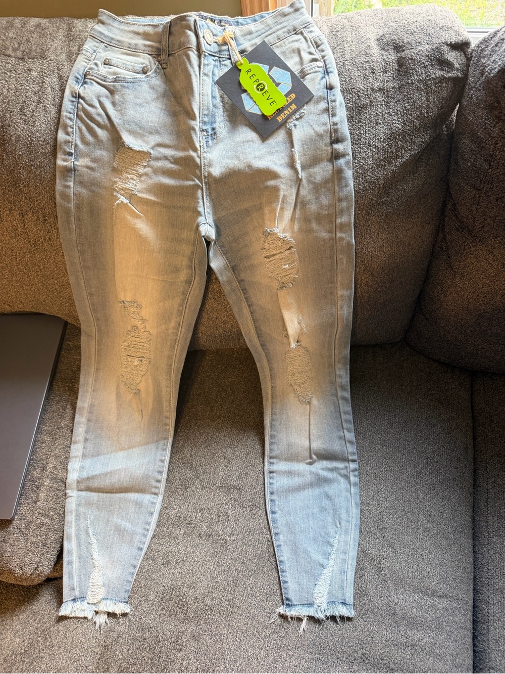 Indigo Rein Light Blue Distressed Skinny Jeans